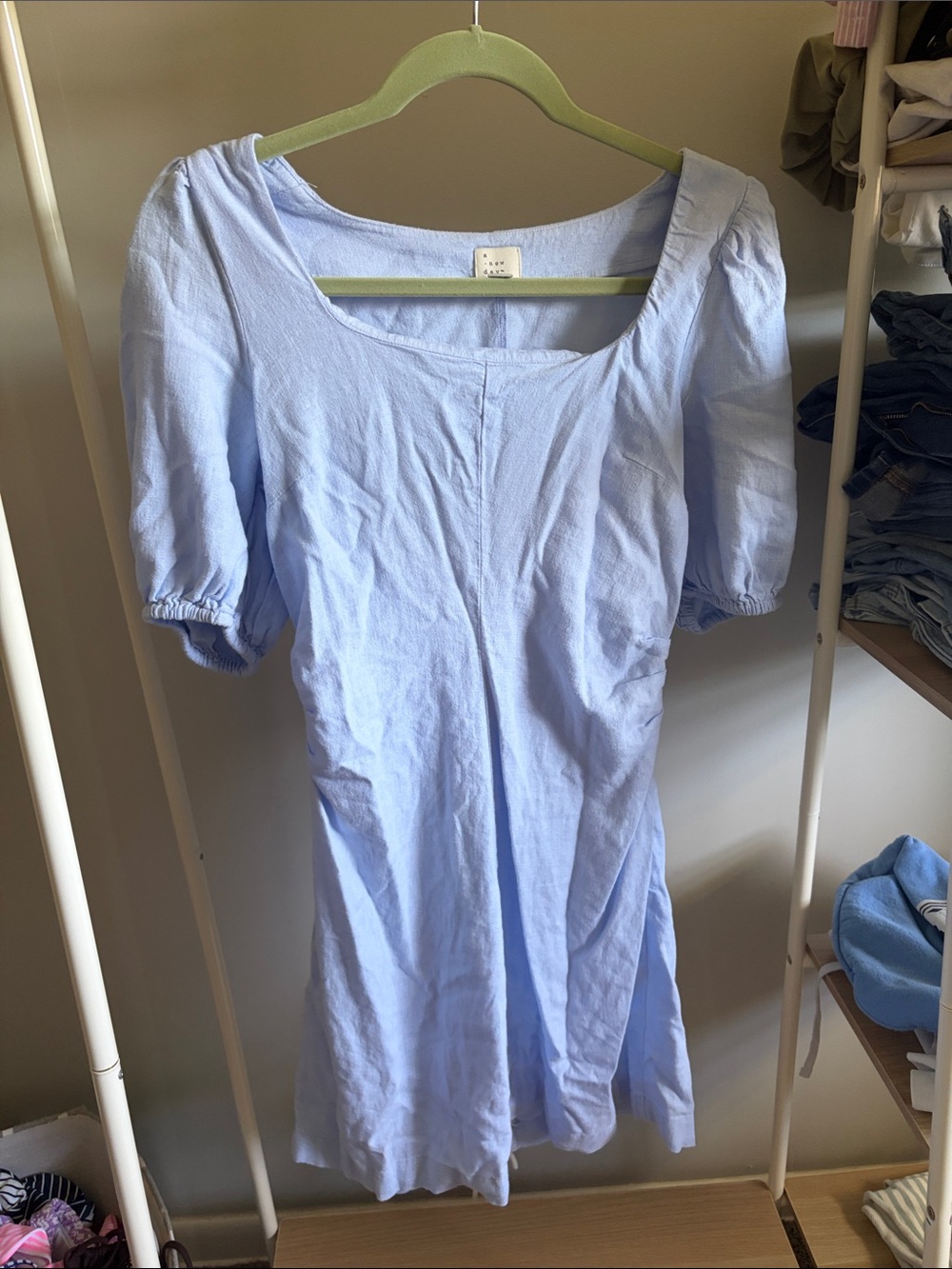 baby blue flattering dress